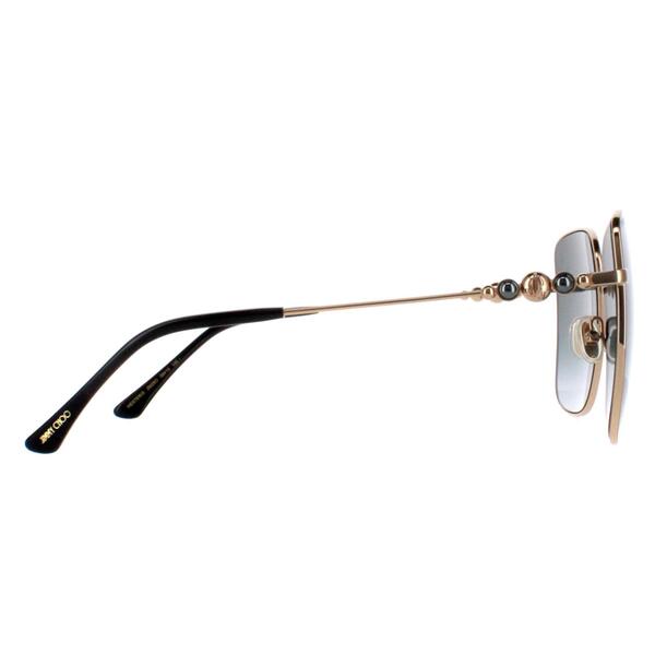 Jimmy Choo HESTER/S gold gradient square frame sunglasses, imported from the UK