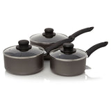 George Home Non-Stick Aluminium Saucepan Set General Household ASDA   