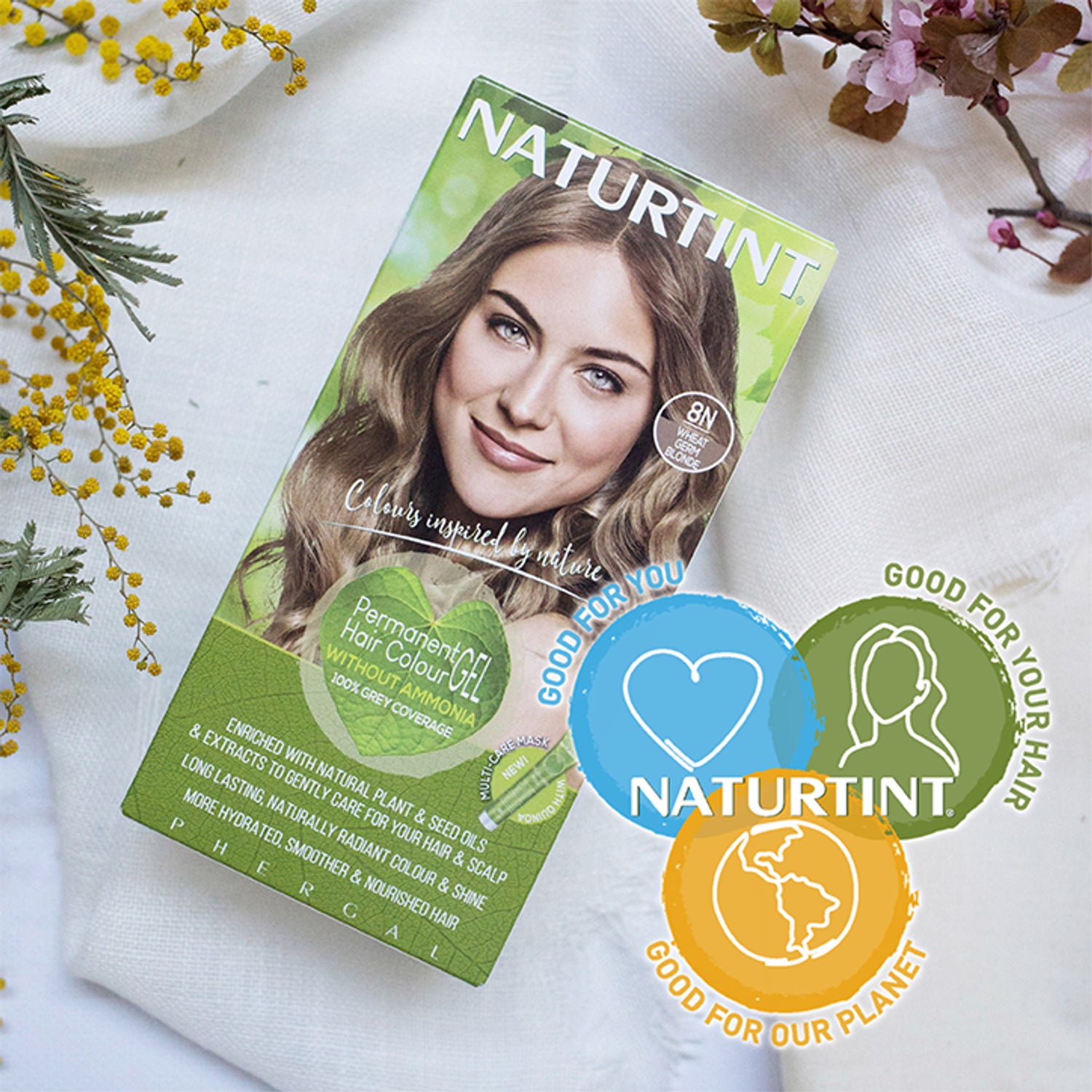 Naturtint permanent hair colour 8N Wheat Germ Blonde - British product