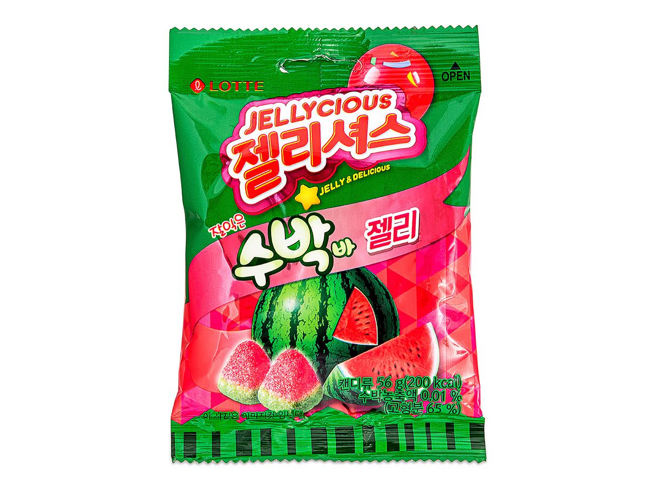 Lotte Jellycious watermelon flavoured jelly sweets (British brand)