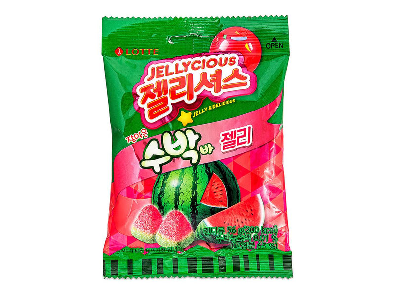 Lotte Jellycious watermelon flavoured jelly sweets (British brand)