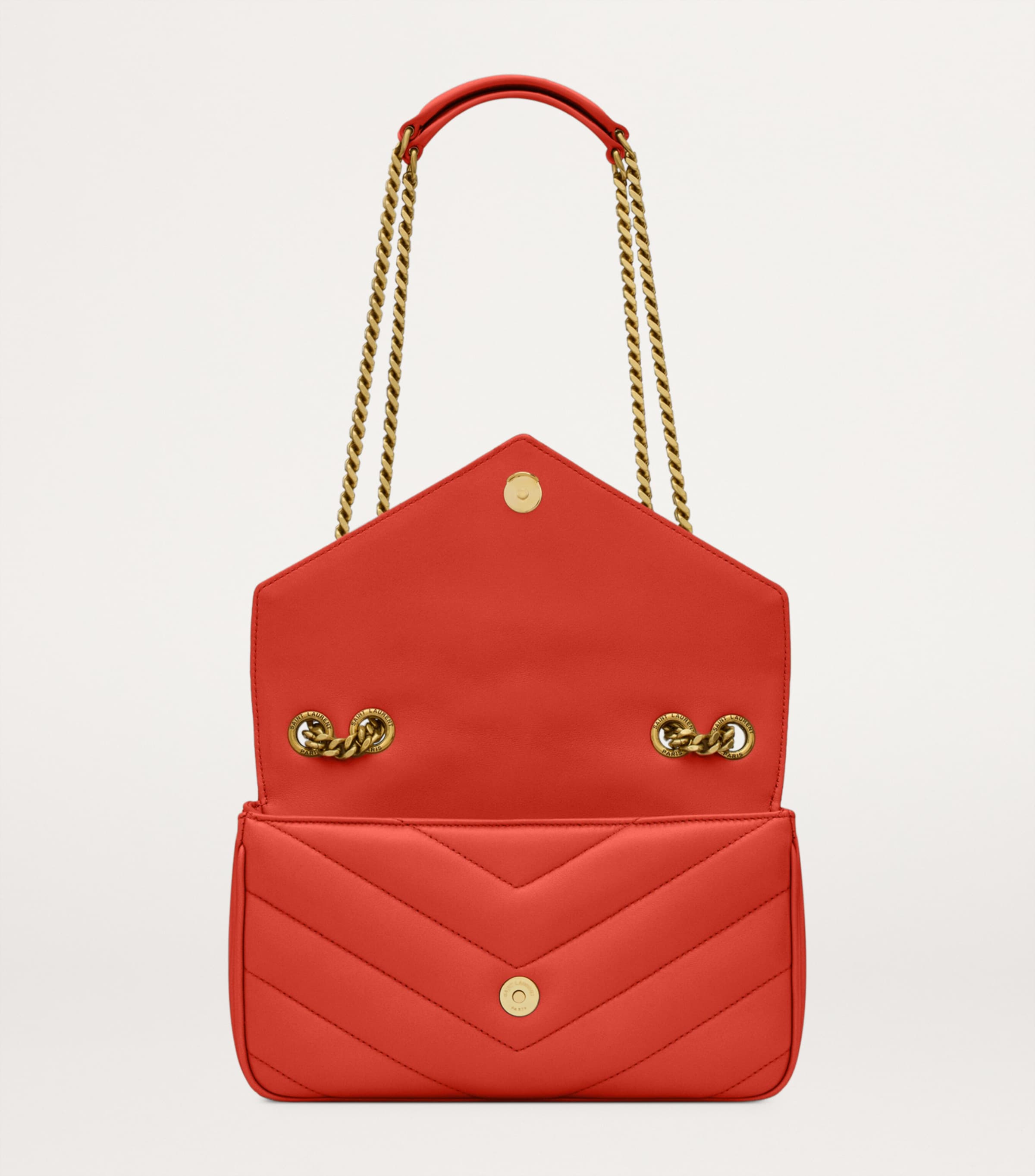 Saint Laurent small Loulou shoulder bag in matelassé lambskin, imported from the UK