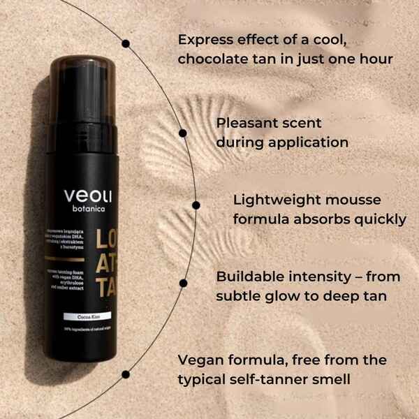 Veoli Botanica Cocoa Kiss express tanning foam 200ml (British brand)