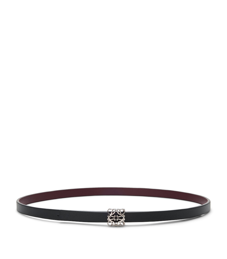LOEWE reversible leather belt with Bombe Anagram, 1cm width (British brand)