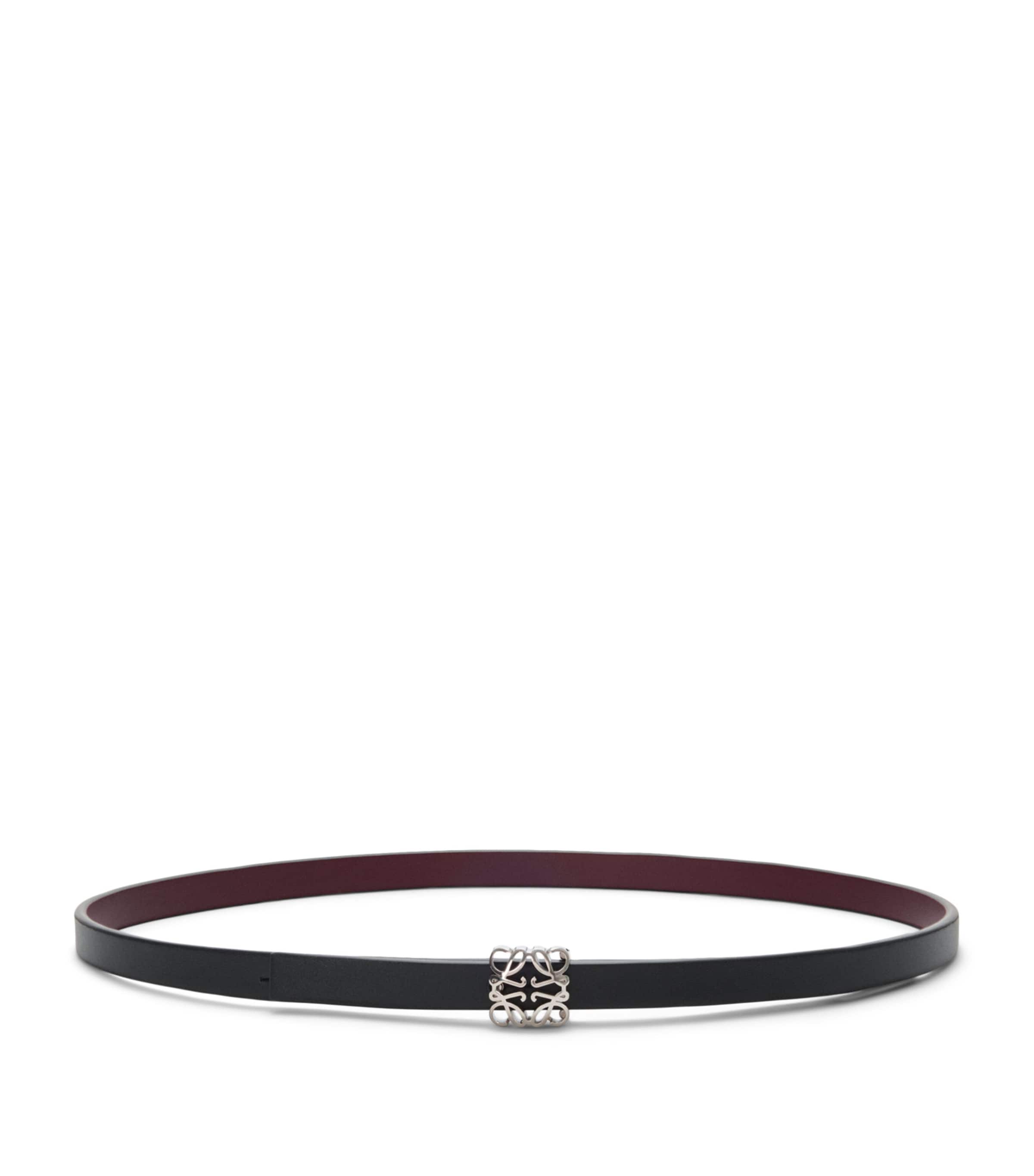LOEWE reversible leather belt with Bombe Anagram, 1cm width (British brand)