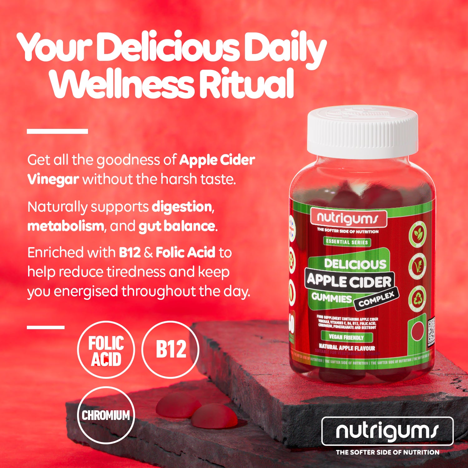 Nutrigums apple cider complex gummies 60 count (British brand)