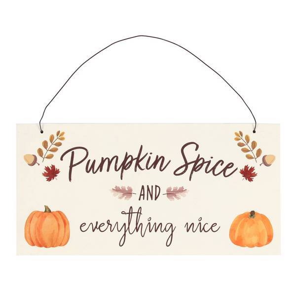 Something Different Pumpkin Spice hanging sign 20cm - British product