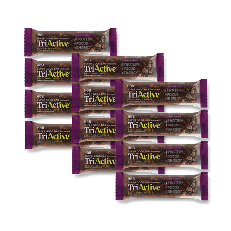 TriActive protein bar Almond & Acaiberry 12 x 50g, UK version