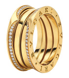 Bvlgari B.zero1 three-band yellow gold diamond ring - British product