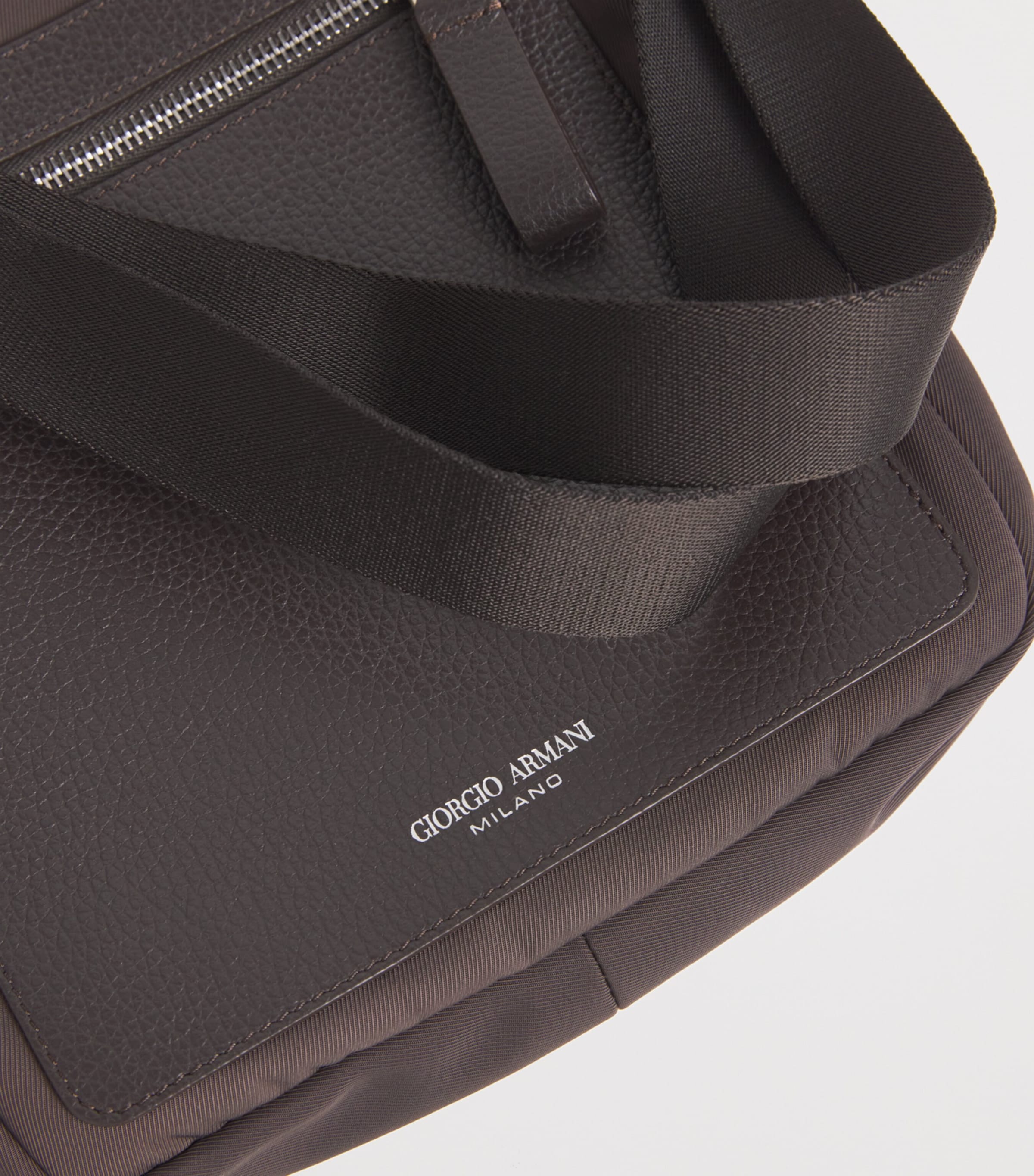 Giorgio Armani leather-trim cross-body bag - British product