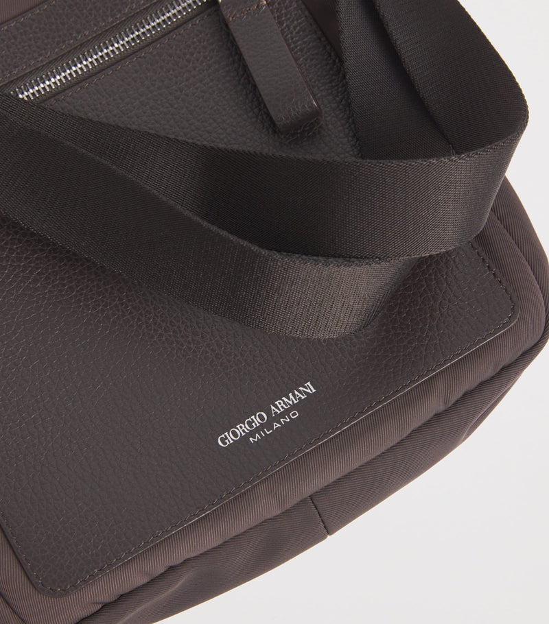 Giorgio Armani leather-trim cross-body bag - British product