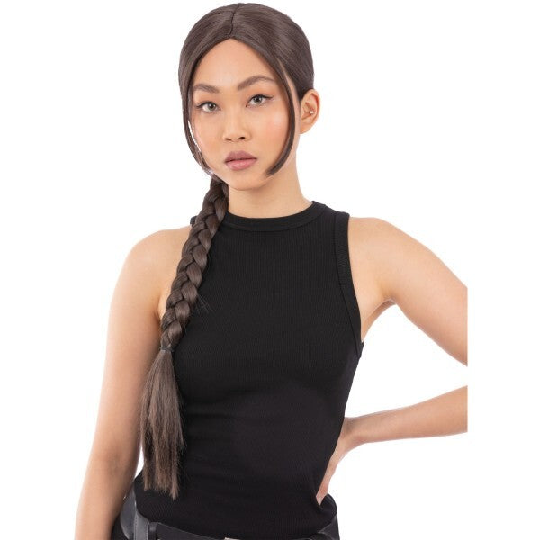 Smiffys 90s Video Game Vixen plait wig (British brand)