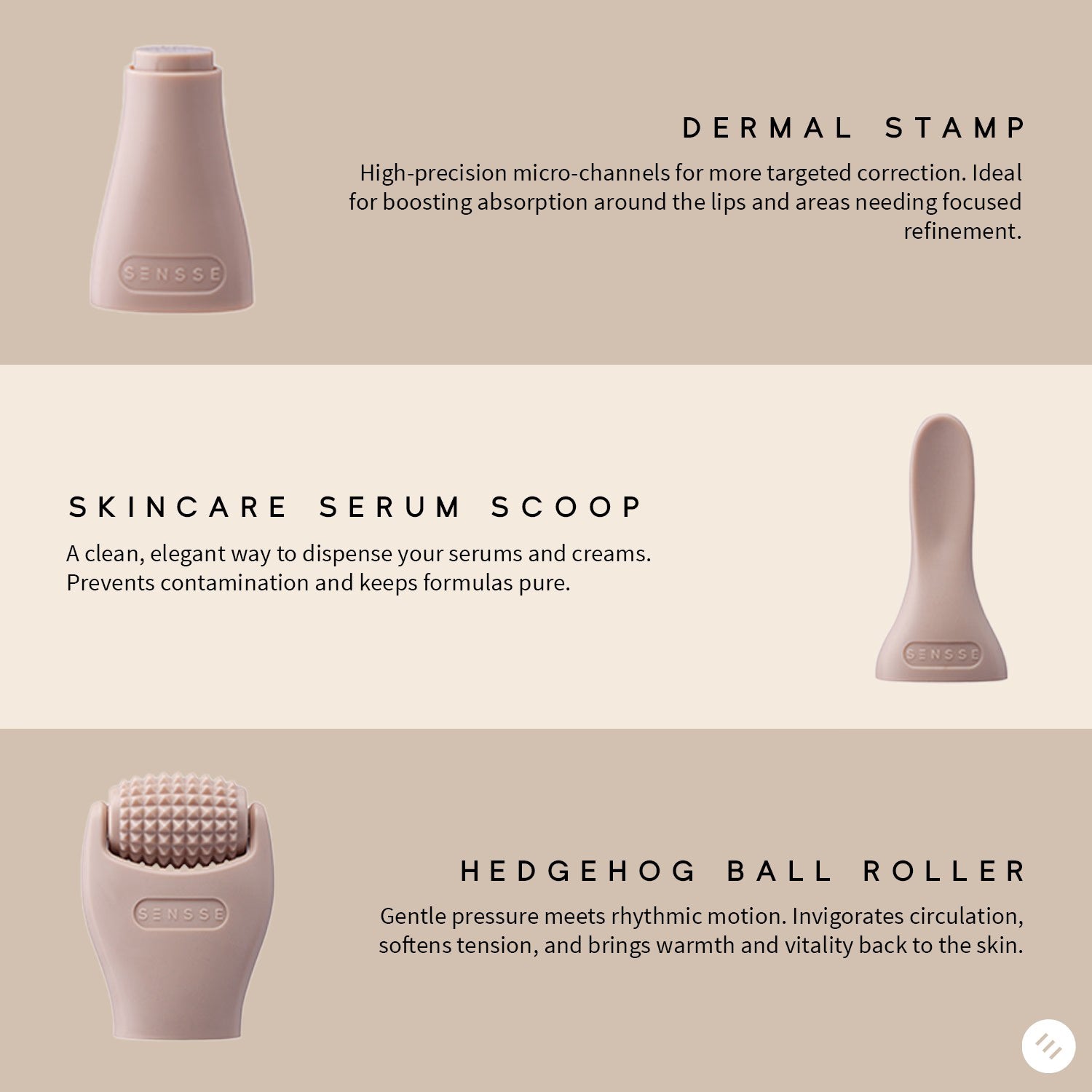 Sensse Derma10 skincare kit with interchangeable heads (British brand)