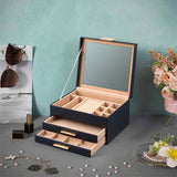 Livingandhome 3-tier jewellery box with drawers - British product