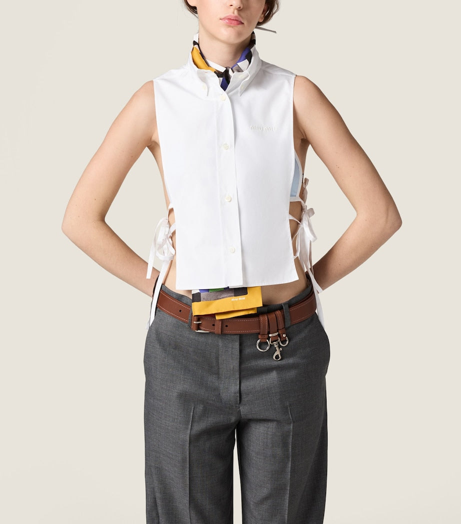 Miu Miu calfskin buckle-detail belt - British product