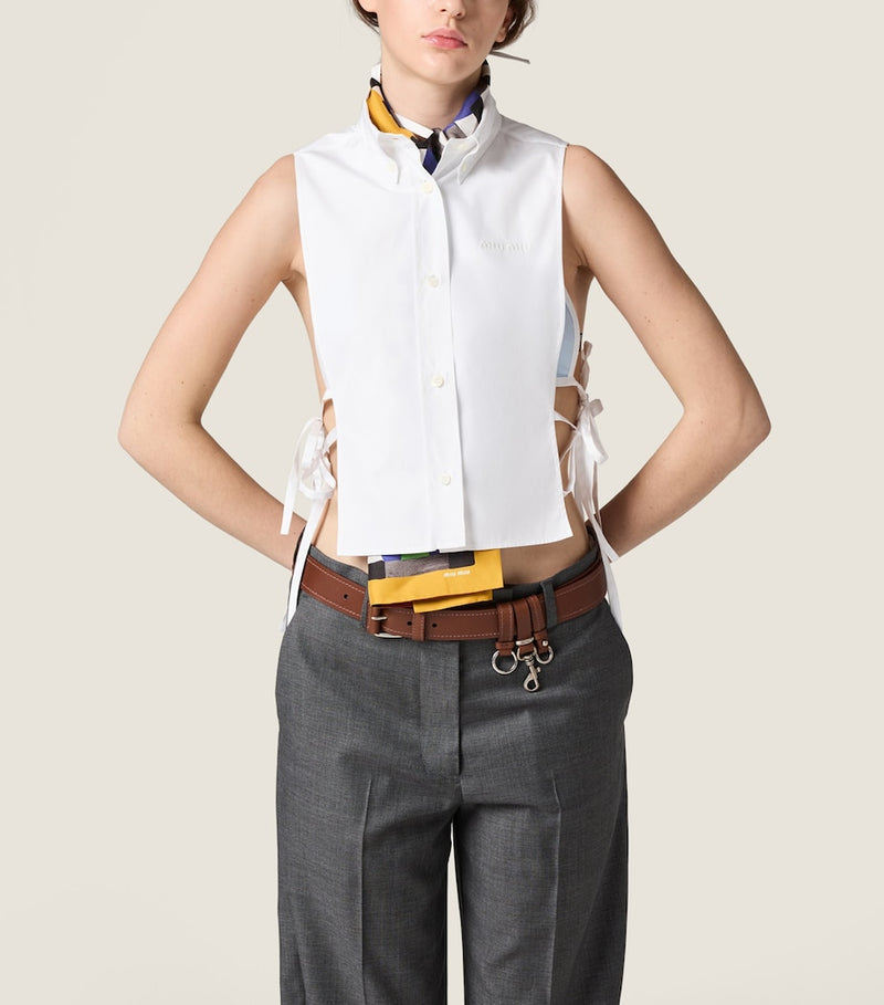 Miu Miu calfskin buckle-detail belt - British product