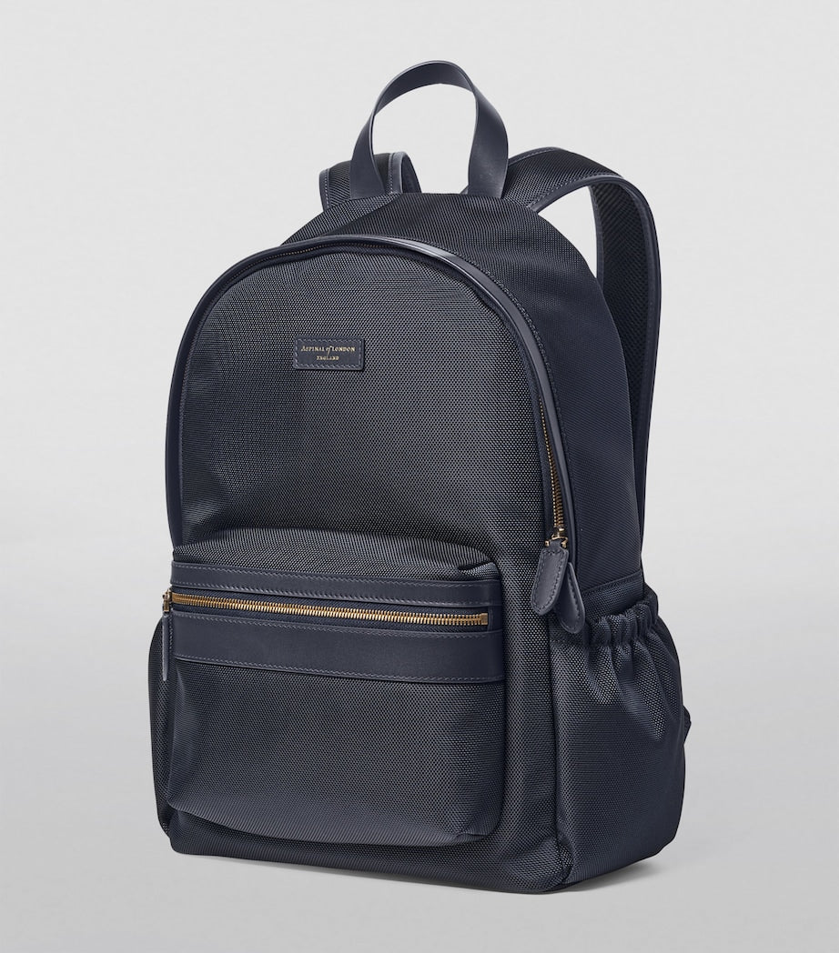 Aspinal of London nylon backpack with leather trims (British brand)