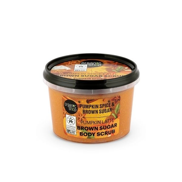 Organic Shop Pumpkin Spice Latte Brown Sugar body scrub 250ml, UK version