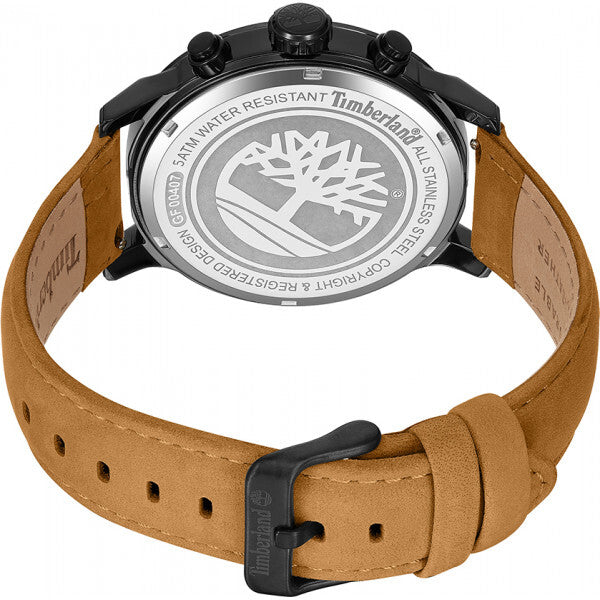 Timberland men's Driscoll watch black leather strap, imported from the UK