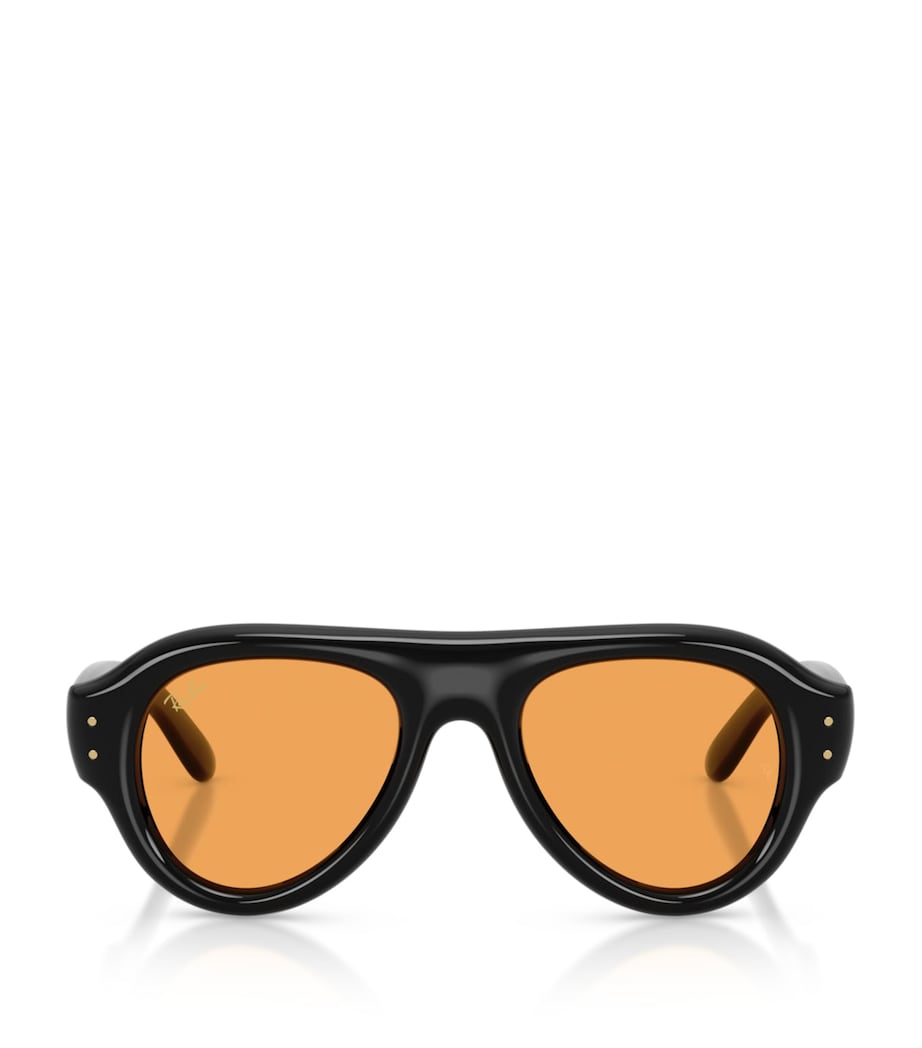 Lunettes de soleil Ray-Ban Aviator Puffer avec monture en acétate (marque britannique)