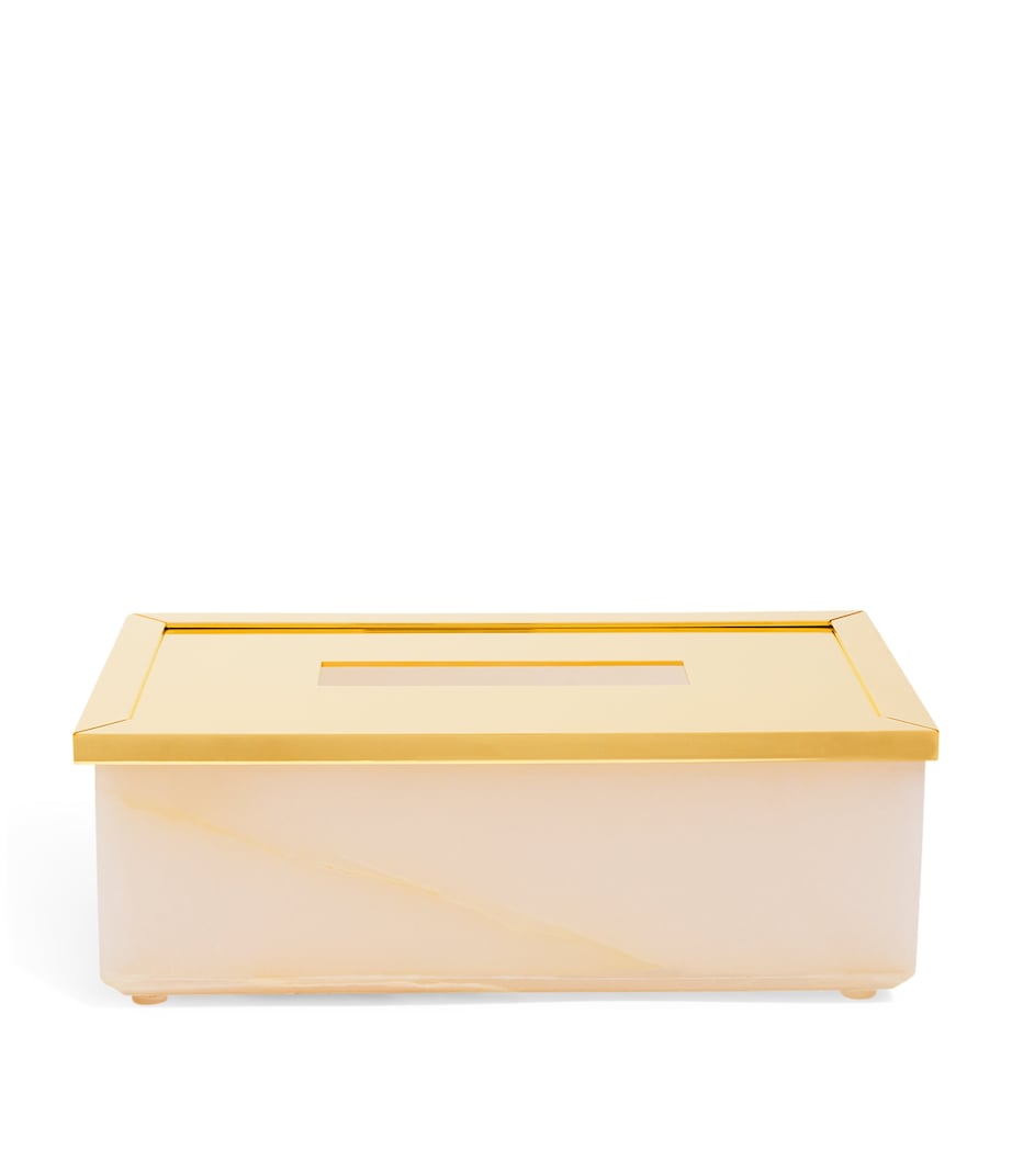 ZODIAC Onyx rectangular tissue box, imported from the UK