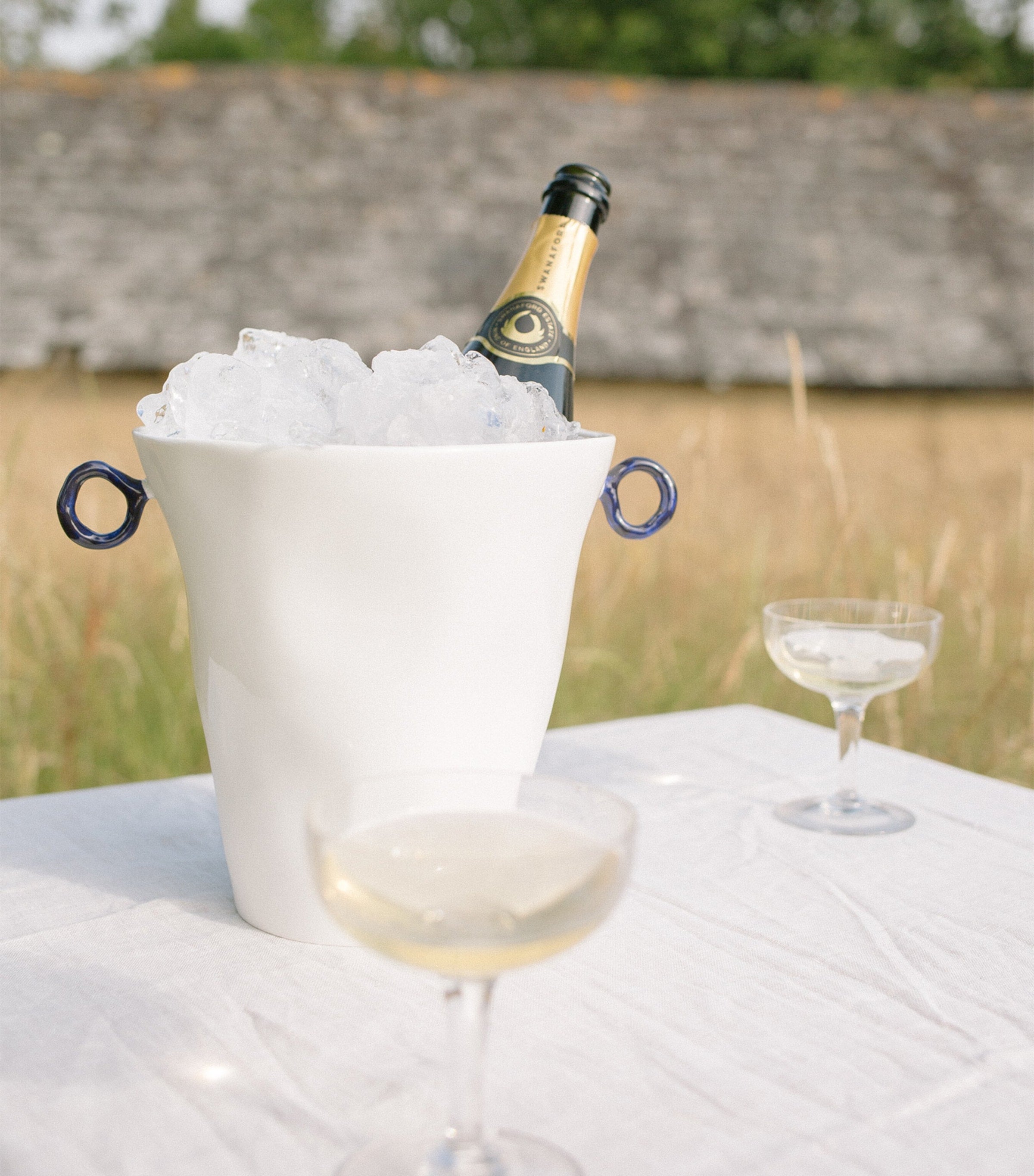 FELDSPAR cobalt champagne bucket - British product
