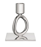 Christofle silver-plated Vertigo ring candlestick holder - British product