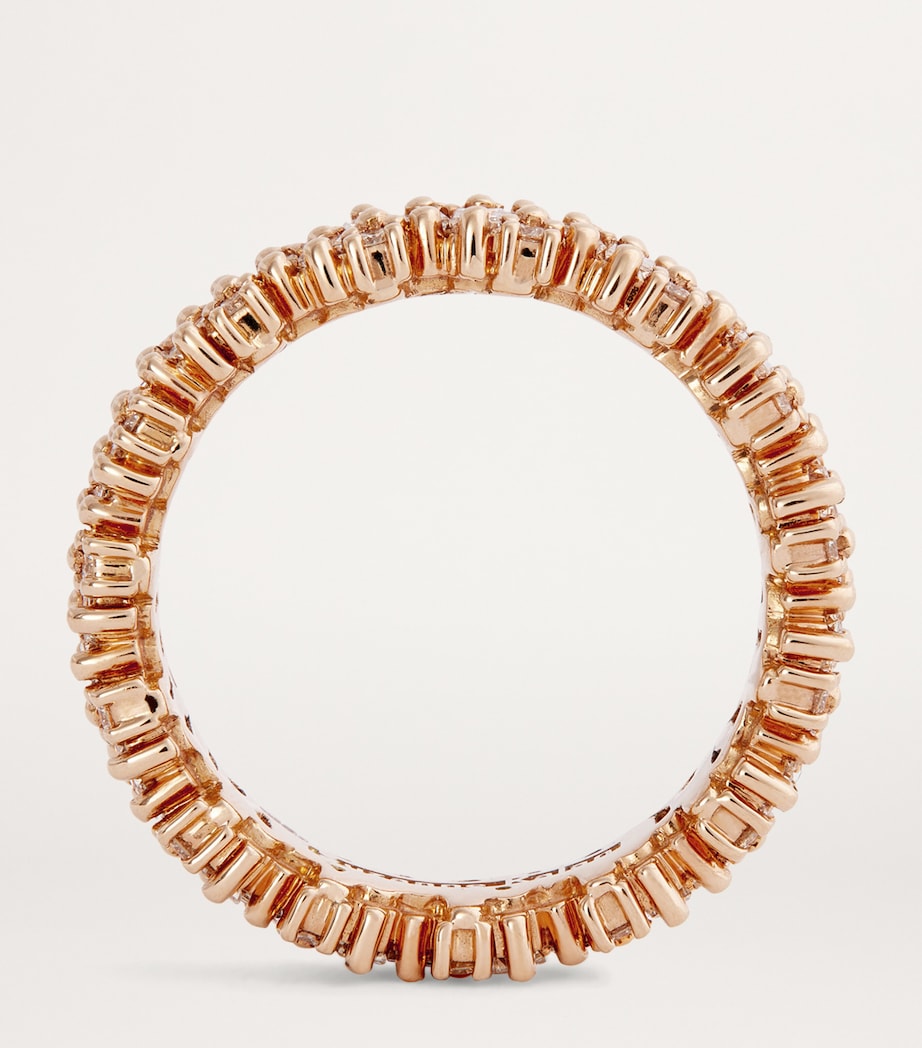 Suzanne Kalan rose gold diamond eternity ring, imported from the UK