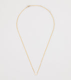 SHAY yellow gold and diamond bezel necklace (British brand)