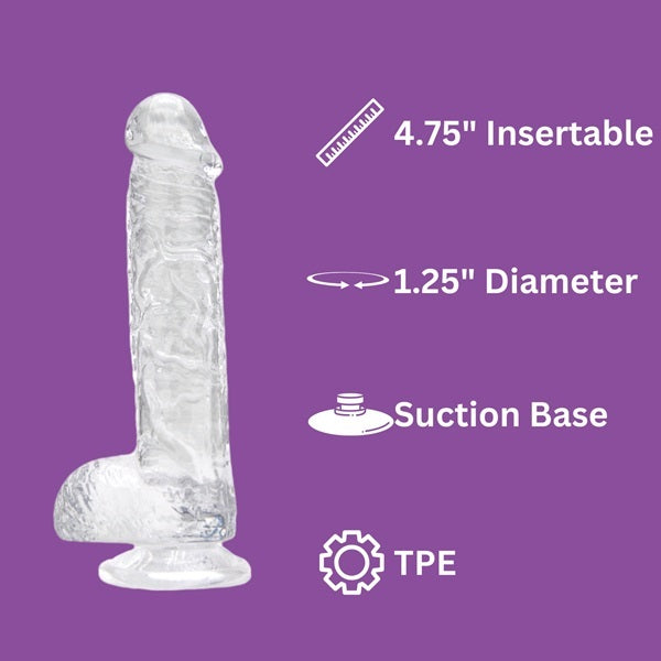 Loving Joy dildo with balls pink 6 inch - British product