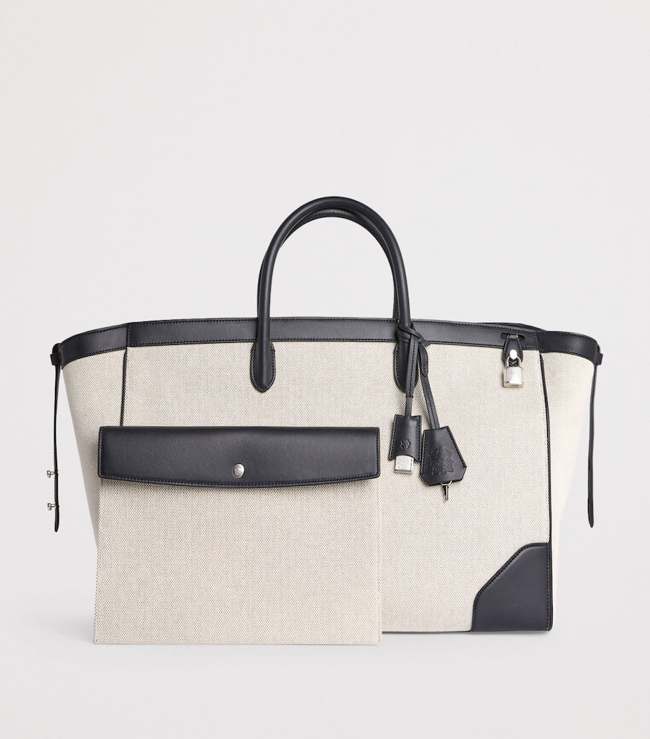 Dunhill Century 45 tote bag with leather trim, imported from the UK