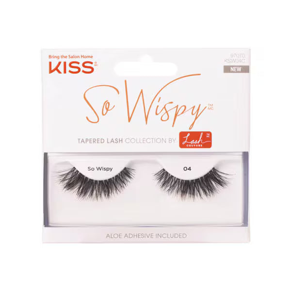 Kiss So Wispy false eyelashes No 04 style, UK version