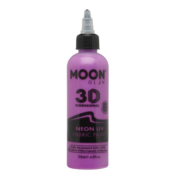 Moon Glow Neon Fabric Paint Purple 125ml, imported from the UK