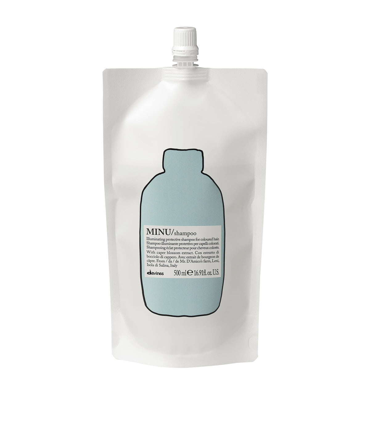 DAVINES Minu Shampoo for coloured hair 500ml, imported from the UK