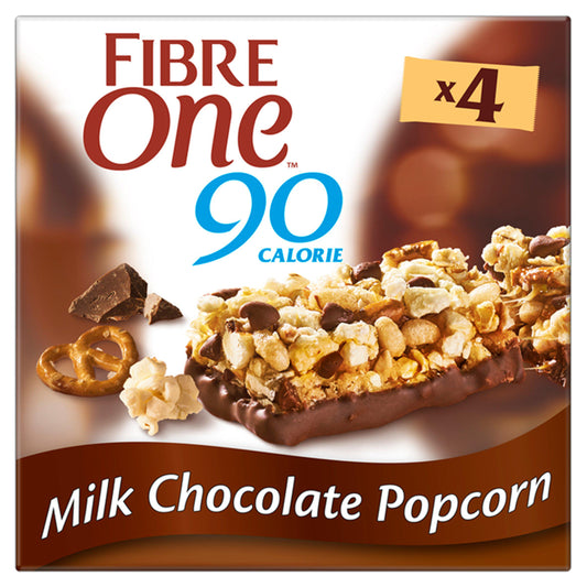 Fibre One 90 Calorie Milk Chocolate Popcorn Bars 4x21g GOODS Sainsburys   