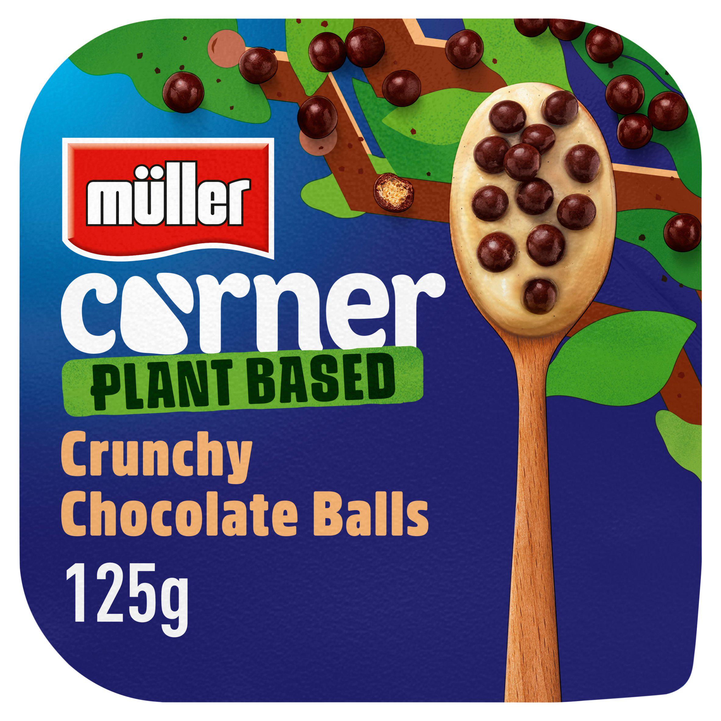 Muller Plant Based Corner Vanilla & Chocolate Balls Yogurt 136g GOODS Sainsburys   