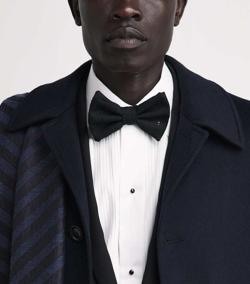 Giorgio Armani large sequin pre-tied bowtie - British product