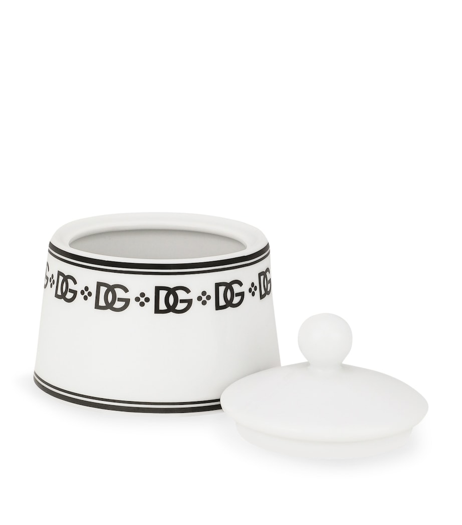 Dolce&Gabbana Casa porcelain sugar bowl with lid, 10cm diameter - British product