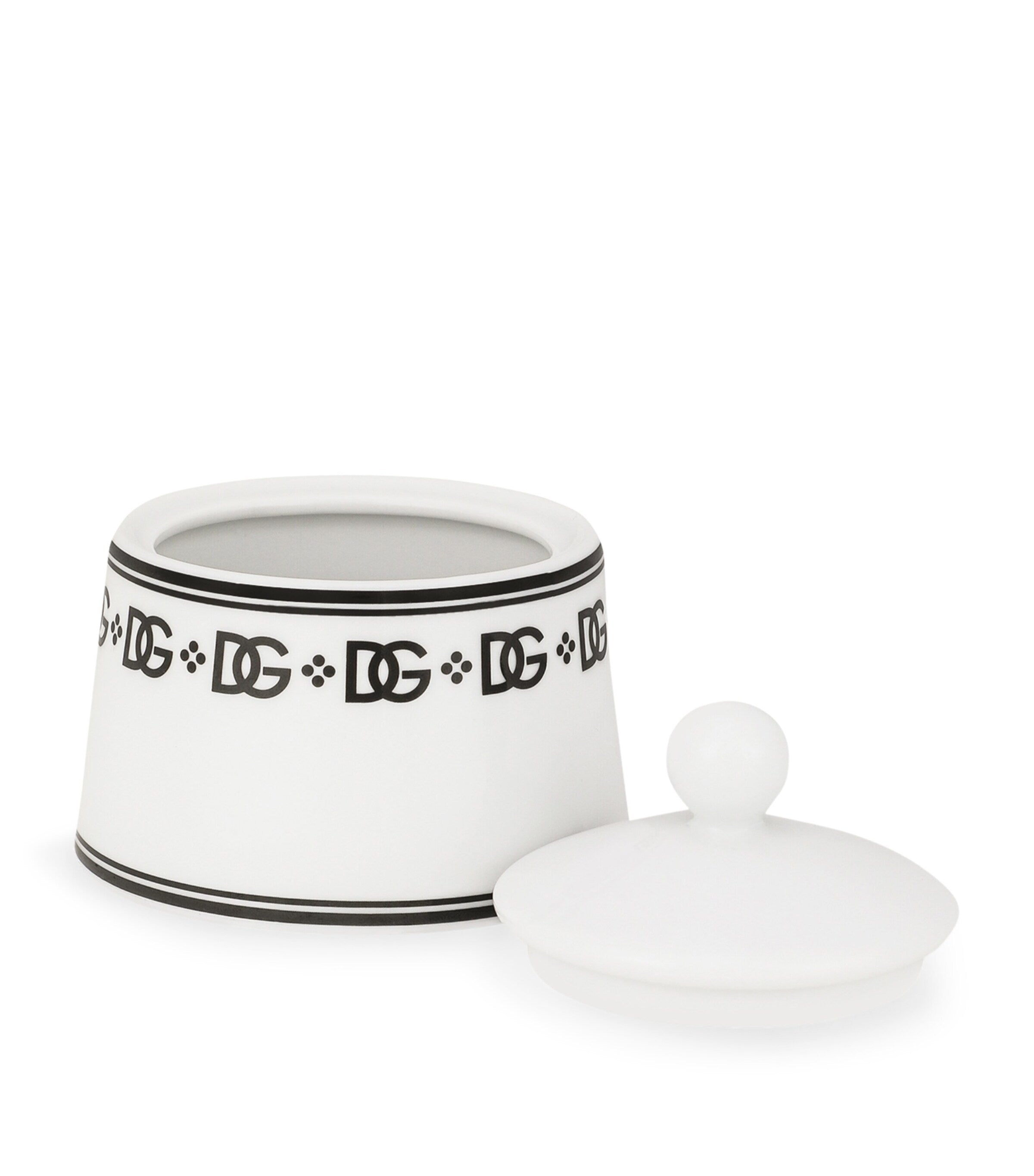 Dolce&Gabbana Casa porcelain sugar bowl with lid, 10cm diameter - British product