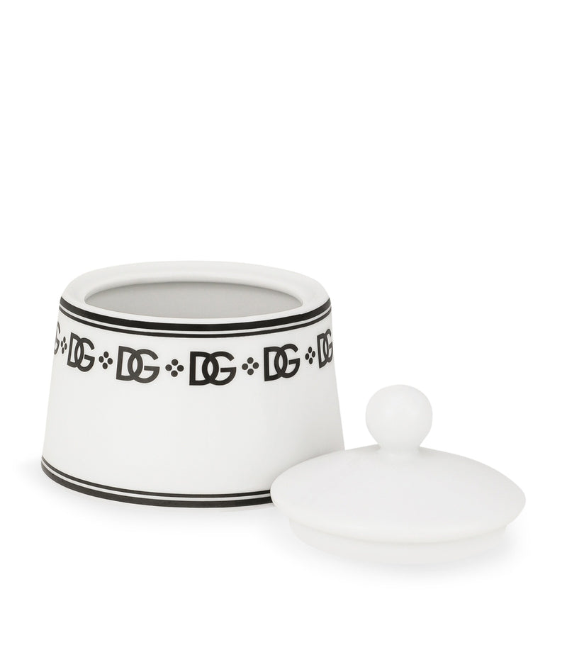 Dolce&Gabbana Casa porcelain sugar bowl with lid, 10cm diameter - British product