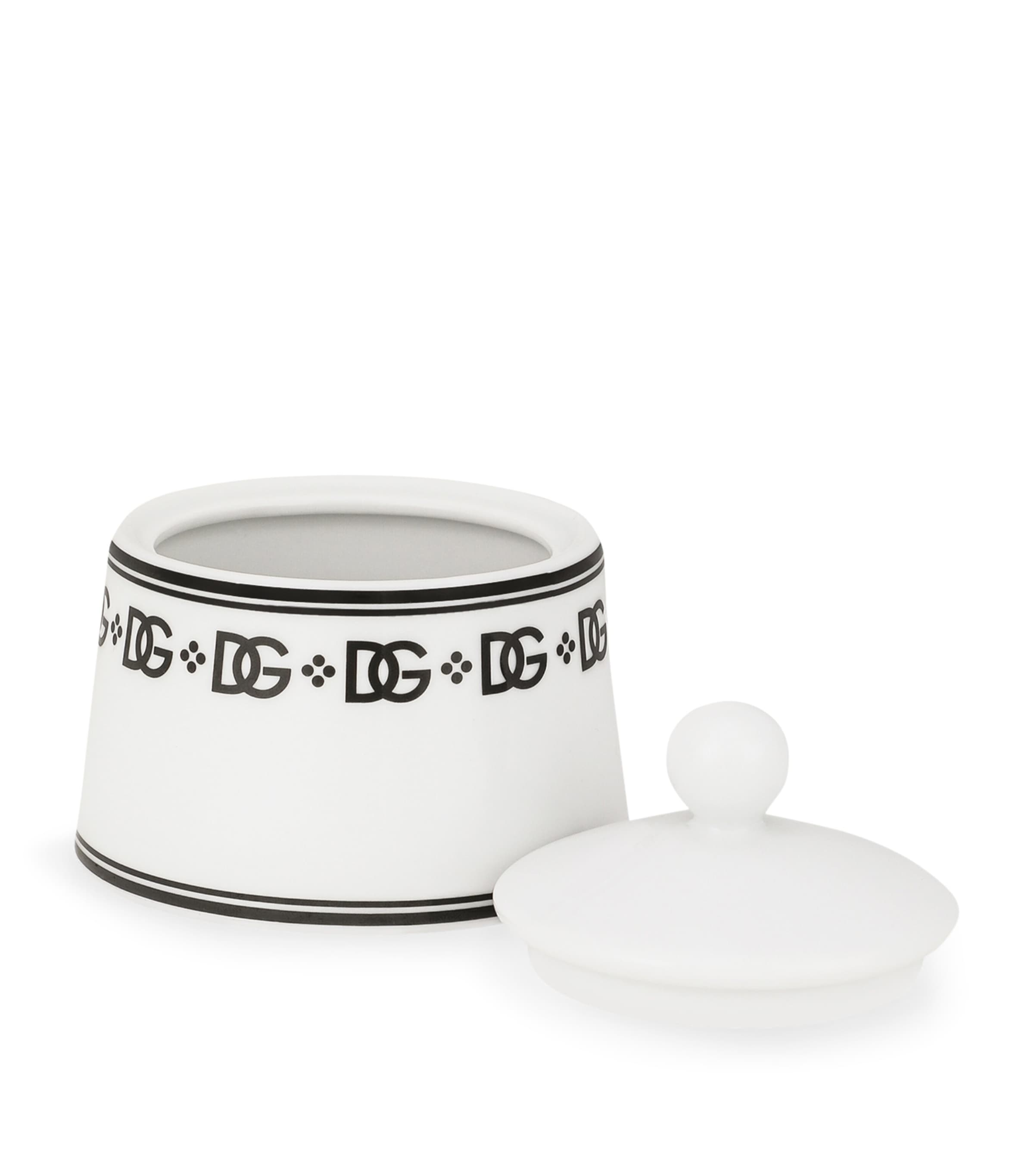 Dolce&Gabbana Casa porcelain sugar bowl with lid, 10cm diameter - British product