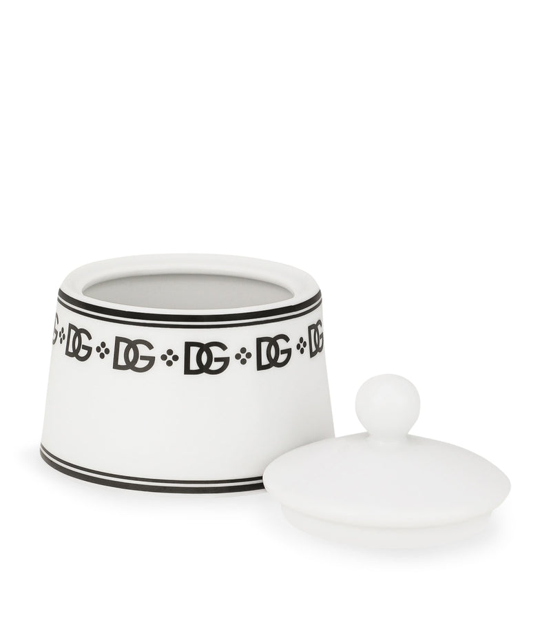 Dolce&Gabbana Casa porcelain sugar bowl with lid, 10cm diameter - British product