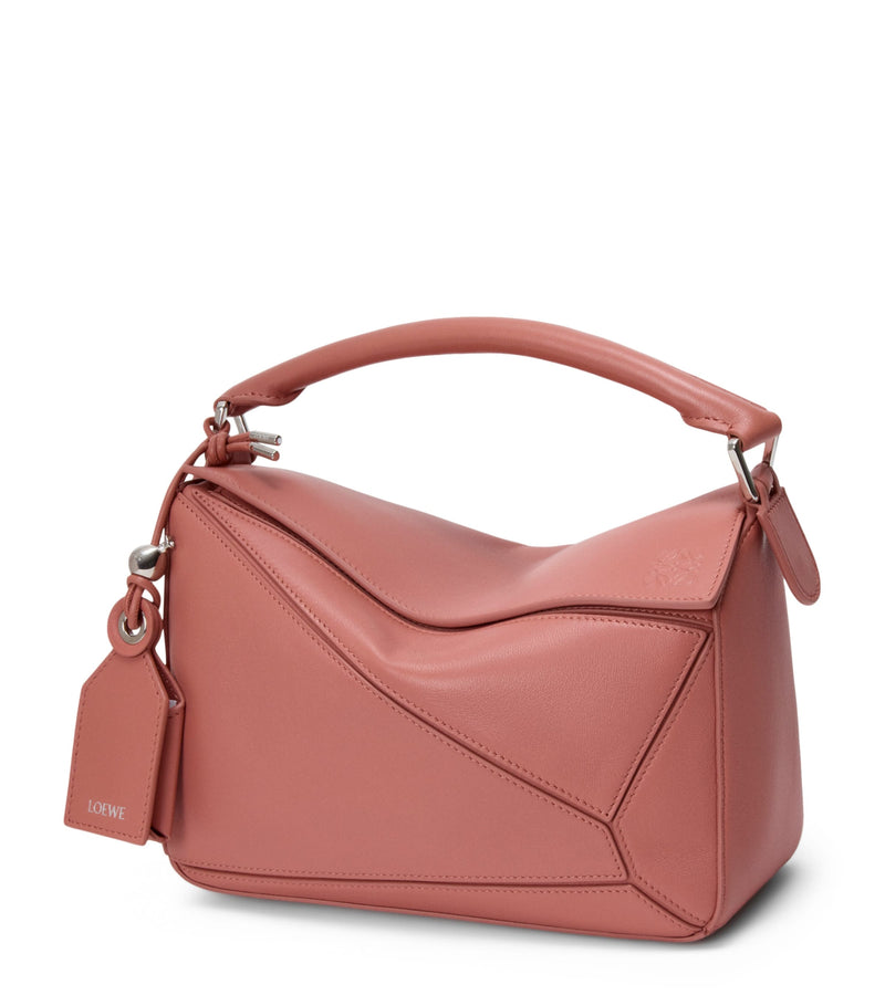 Small Leather Featherlight Puzzle Top-Handle Bag