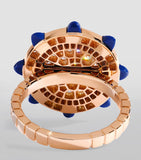 Marli New York rose gold diamond lapis lazuli ring - British product