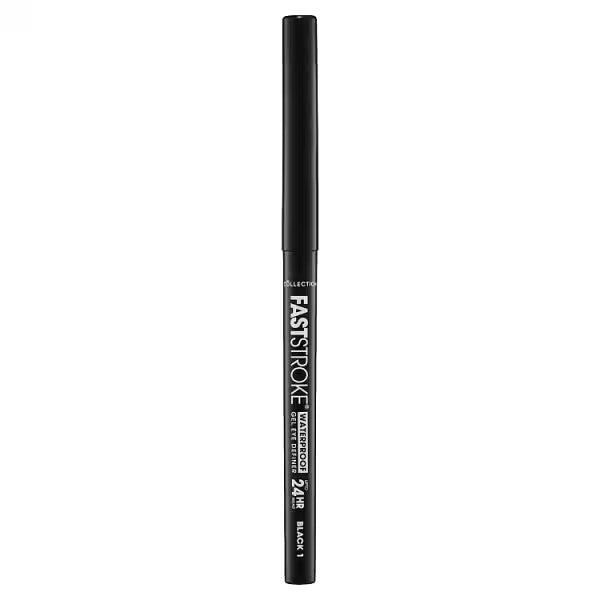 Collection Fast Stroke waterproof gel eyeliner pencil Sh 1 Black - British product