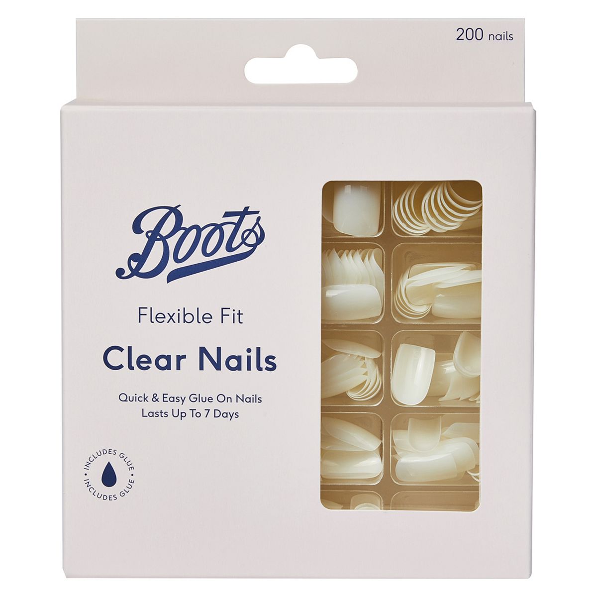 Boots Clear Nails - Long Square 200 pk GOODS Boots   