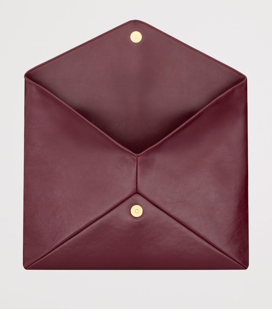Saint Laurent large leather Cassandre envelope pouch, UK version