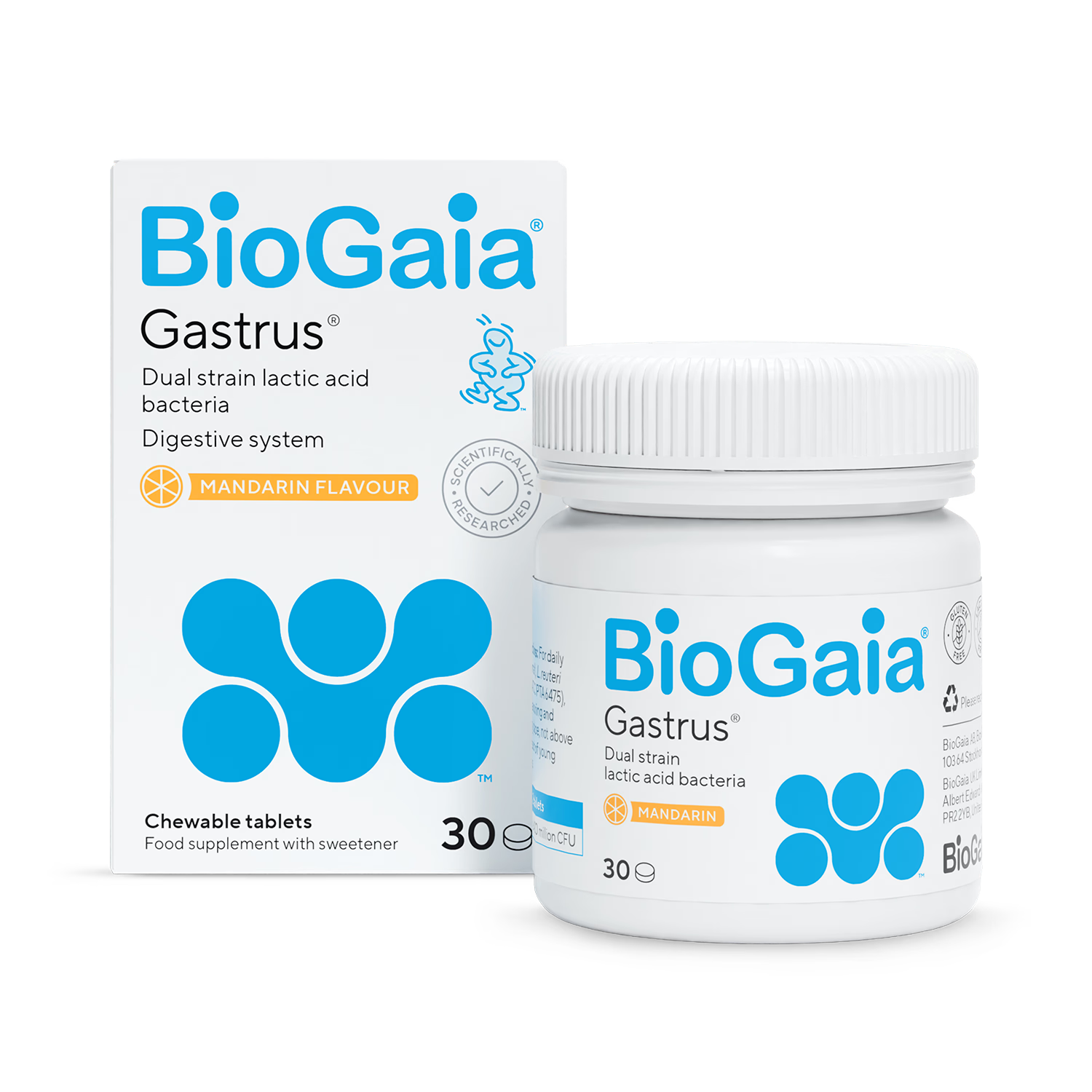 BioGaia probiotic tablets mandarin flavour 30 tablets - British product