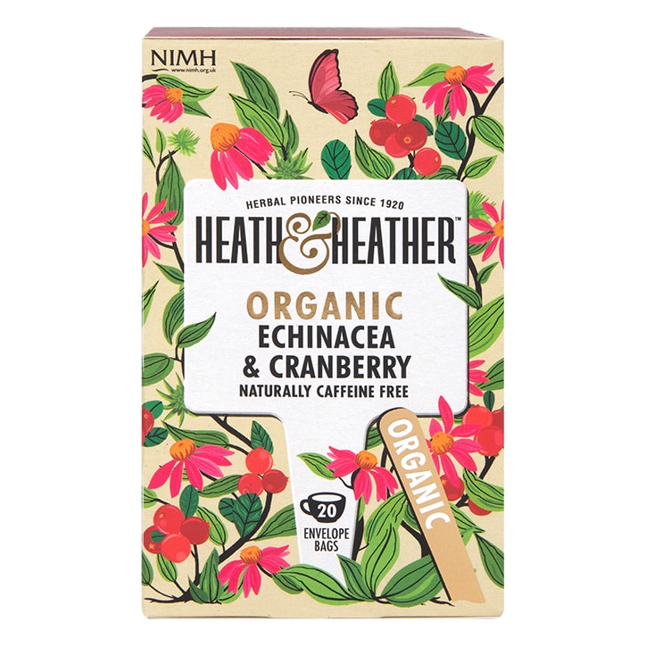 Heath & Heather Organic Echinacea & Cranberry 20 Tea Bags