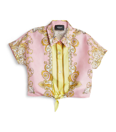 Versace Kids Silk Twill Barocco Shirt Dress 6-14 Years